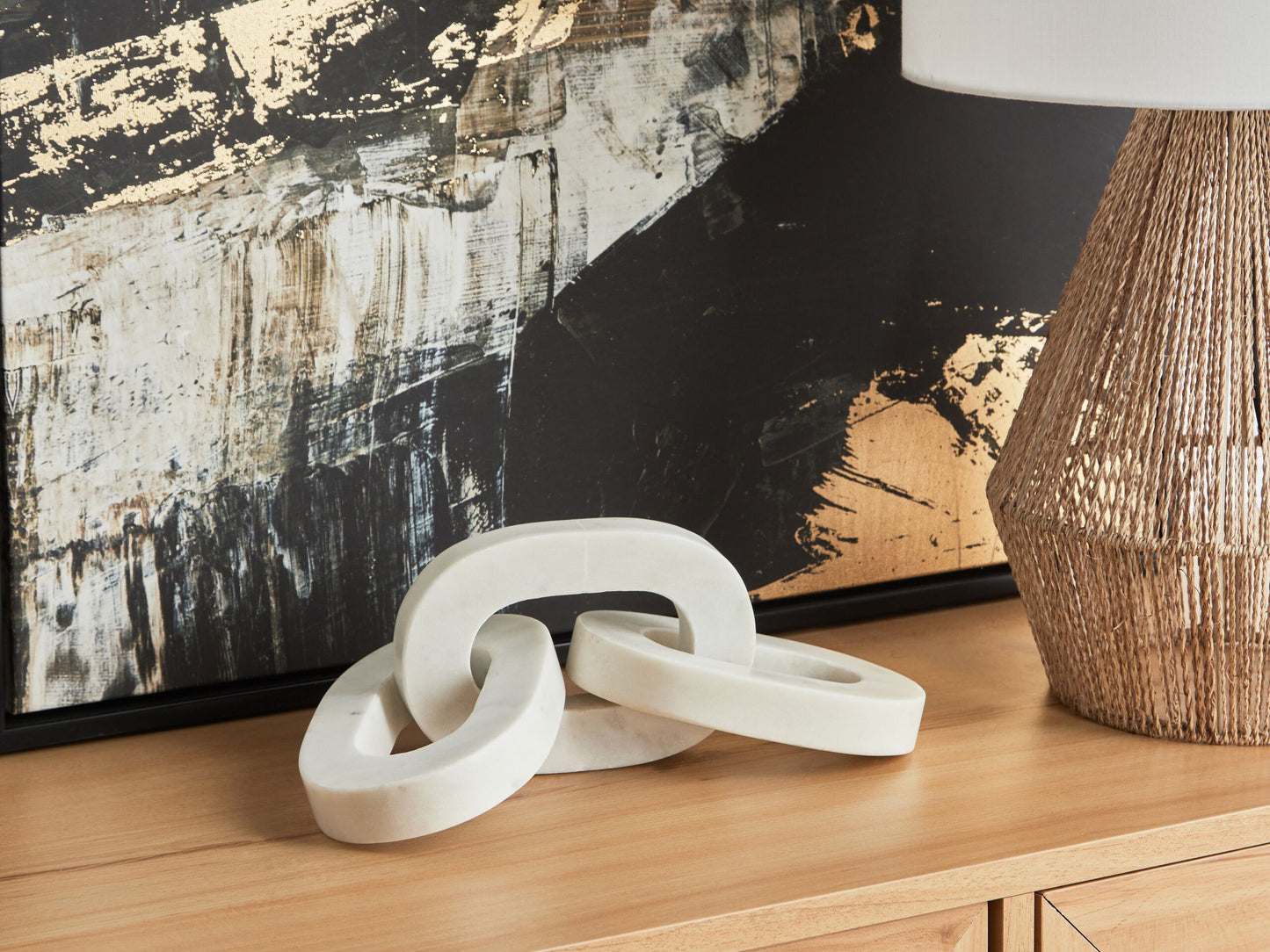 Dekofigur Kette MARUSI Stein Weiss