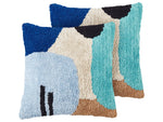 Dekokissen 2er Set DAHLIA Baumwolle 45 x 45 cm Bunt Geometrisches Muster