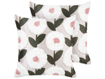 Dekokissen 2er Set KUNRI Baumwolle 45 x 45 cm Bunt Blumenmuster