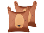 Kinderkissen aus Baumwolle 45 x 45 cm Braun 2er-Set TEDDYBEAR