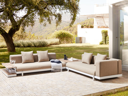 Garten Ecksofa mit Tisch 5-Sitzer MISSANELLO Beige