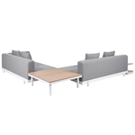 Garten Ecksofa mit Tisch 5-Sitzer MISSANELLO Grau