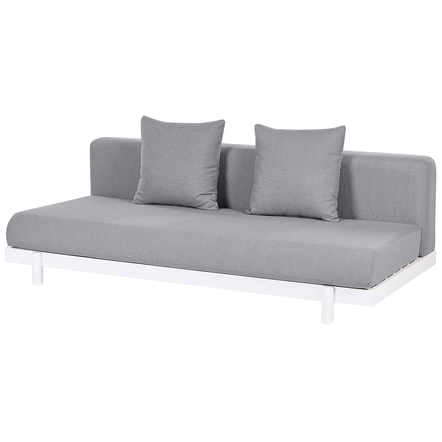 Garten Ecksofa mit Tisch 5-Sitzer MISSANELLO Grau
