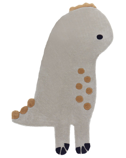 Kinderteppich aus Wolle Dinosaurier 100 x 160 cm Grau DINO