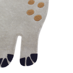 Kinderteppich aus Wolle Dinosaurier 100 x 160 cm Grau DINO