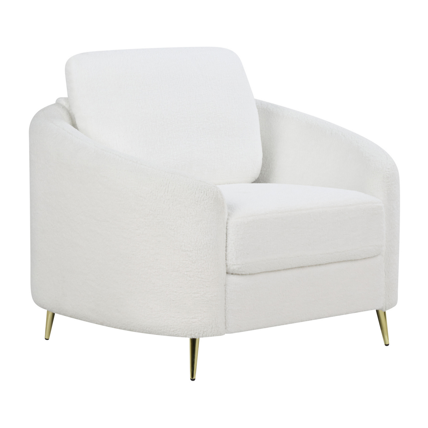 Sofa Set Bouclé weiss / gold 6-Sitzer TROSA