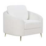 Sofa Set Bouclé weiss / gold 6-Sitzer TROSA