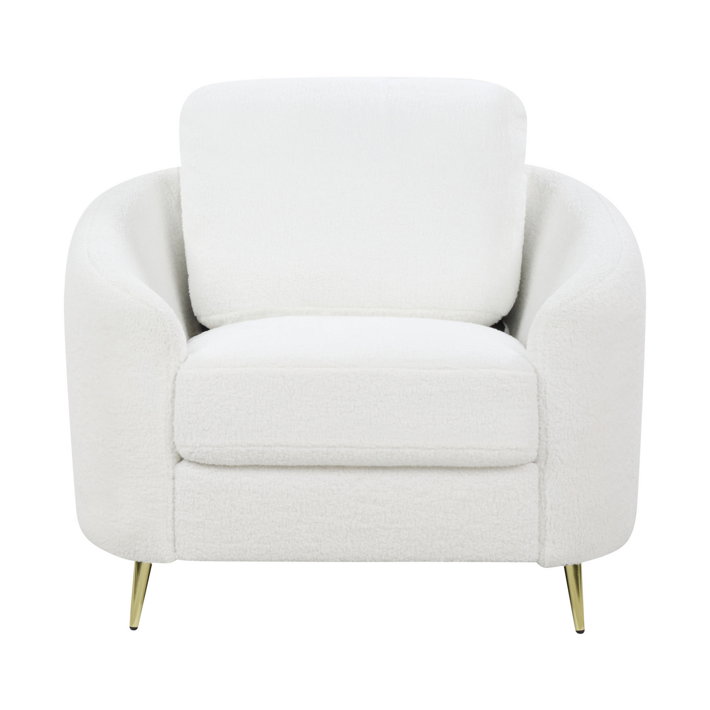 Sofa Set Bouclé weiss / gold 6-Sitzer TROSA