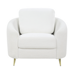 Sofa Set Bouclé weiss / gold 6-Sitzer TROSA