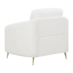 Sofa Set Bouclé weiss / gold 6-Sitzer TROSA