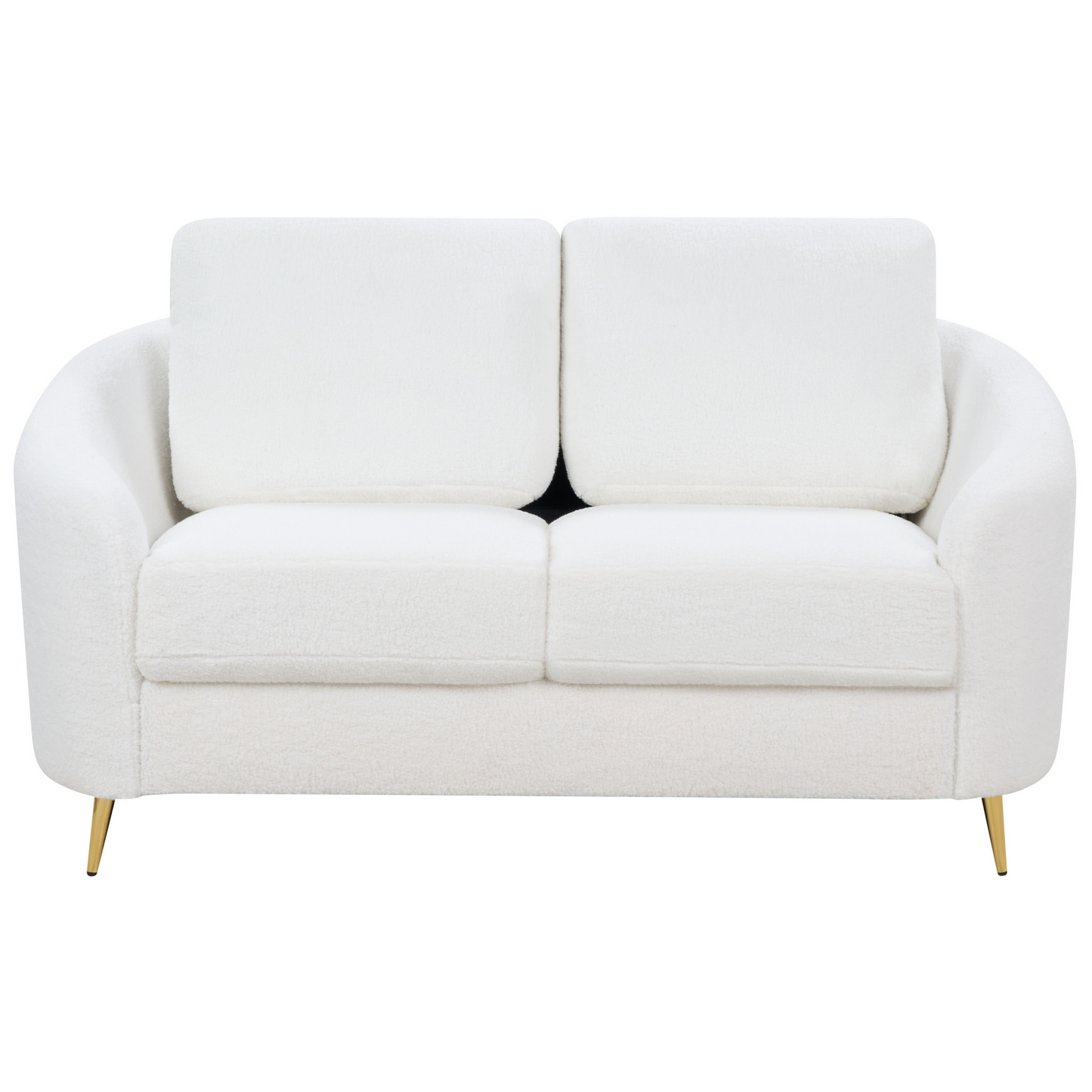 Sofa Set Bouclé weiss / gold 6-Sitzer TROSA