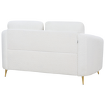 Sofa Set Bouclé weiss / gold 6-Sitzer TROSA