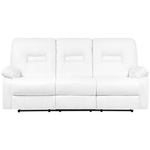 3-Sitzer Sofa Kunstleder weiss verstellbar BERGEN