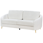 Sofa Set Bouclé weiss / gold 6-Sitzer TROSA