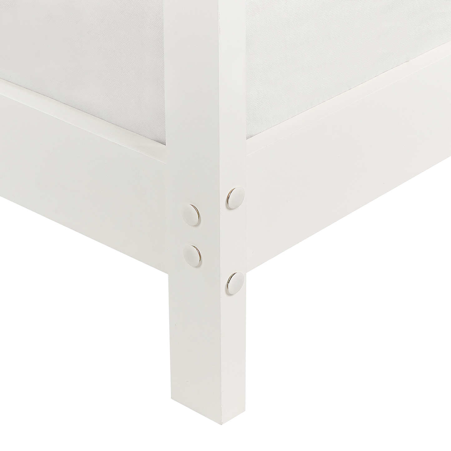 Kinder-Hausbett Kiefernholz weiss Lattenrost 90 x 200 cm ORLU