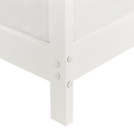 Kinder-Hausbett Kiefernholz weiss Lattenrost 90 x 200 cm ORLU