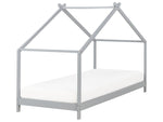 Kinder-Hausbett Kiefernholz grau Lattenrost 90 x 200 cm ORLU