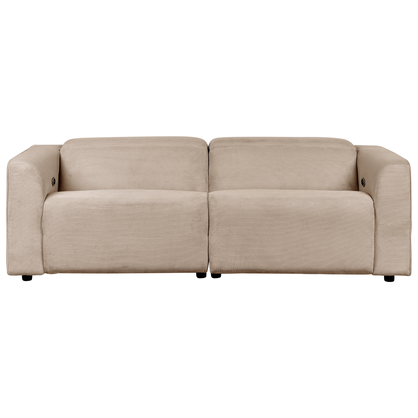 2-Sitzer Sofa Cord sandbeige USB-Port elektrisch verstellbar ULVEN