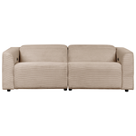 2-Sitzer Sofa Cord sandbeige USB-Port elektrisch verstellbar ULVEN