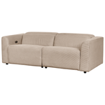2-Sitzer Sofa Cord sandbeige USB-Port elektrisch verstellbar ULVEN