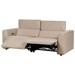 2-Sitzer Sofa Cord sandbeige USB-Port elektrisch verstellbar ULVEN
