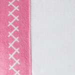 Dekokissen 2er Set LOVELY Baumwolle 30 x 50 cm Weiss Rosa Geometrisches Muster