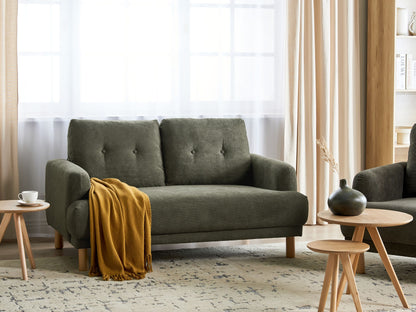 2-Sitzer Sofa Cord dunkelgrün TUVE