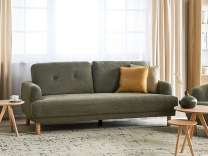 3-Sitzer Sofa Cord dunkelgrün TUVE