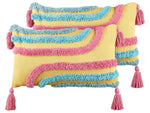 Dekokissen 2er Set DOLICHOS Baumwolle 30 x 50 cm Bunt Geometrisches Muster