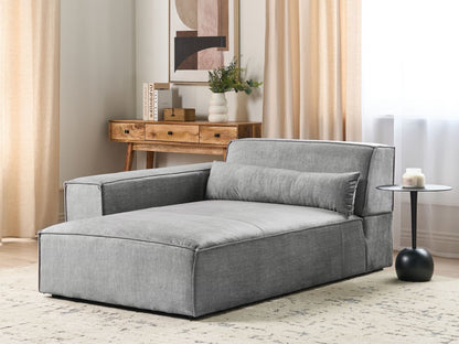 Chaiselongue grau rechtsseitig HELLNAR