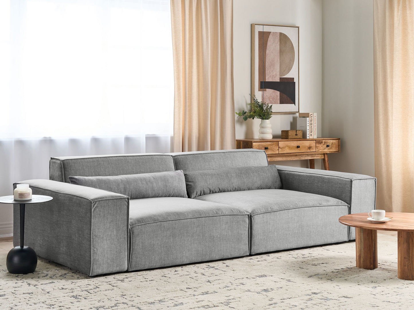 2-Sitzer Sofa grau HELLNAR