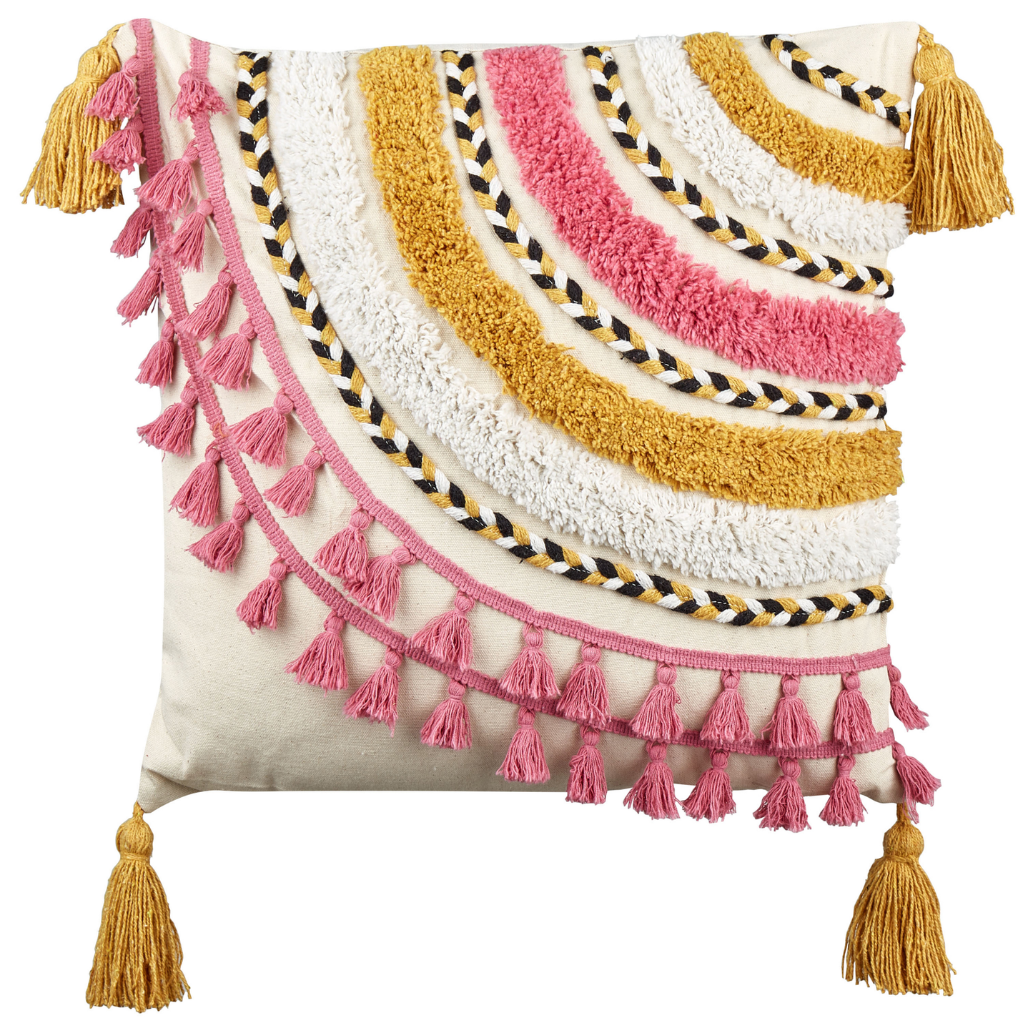 Dekokissen 2er Set JAMMU Baumwolle 45 x 45 cm Bunt Geometrisches Muster