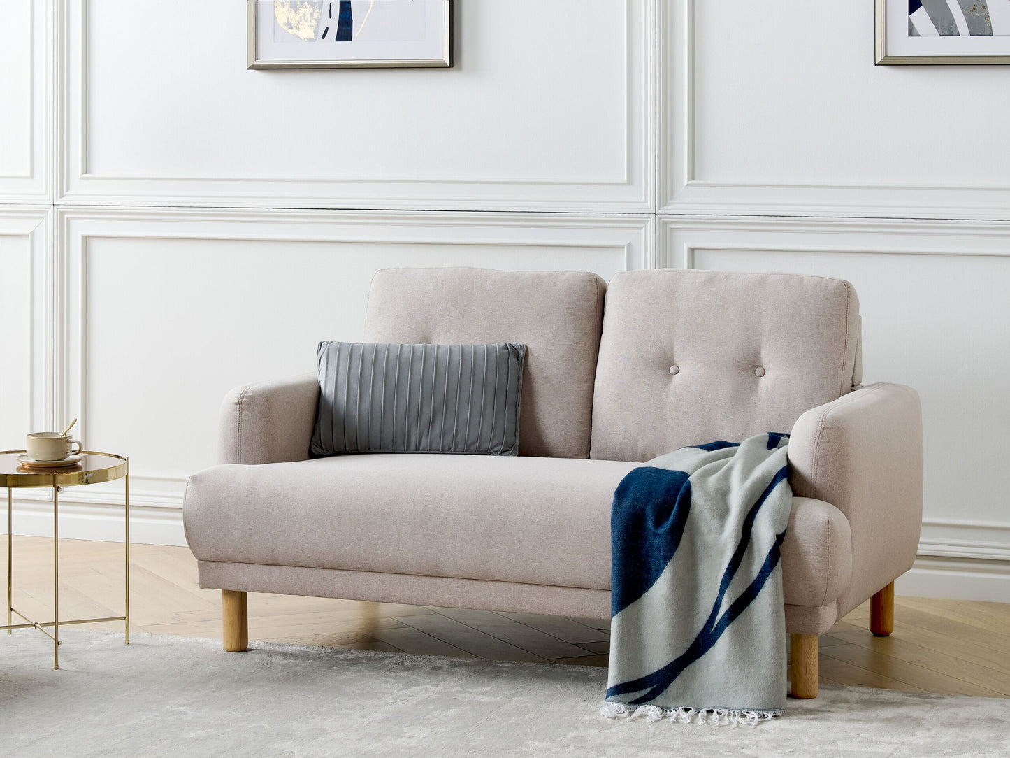 2-Sitzer Sofa Stoff taupe TUVE