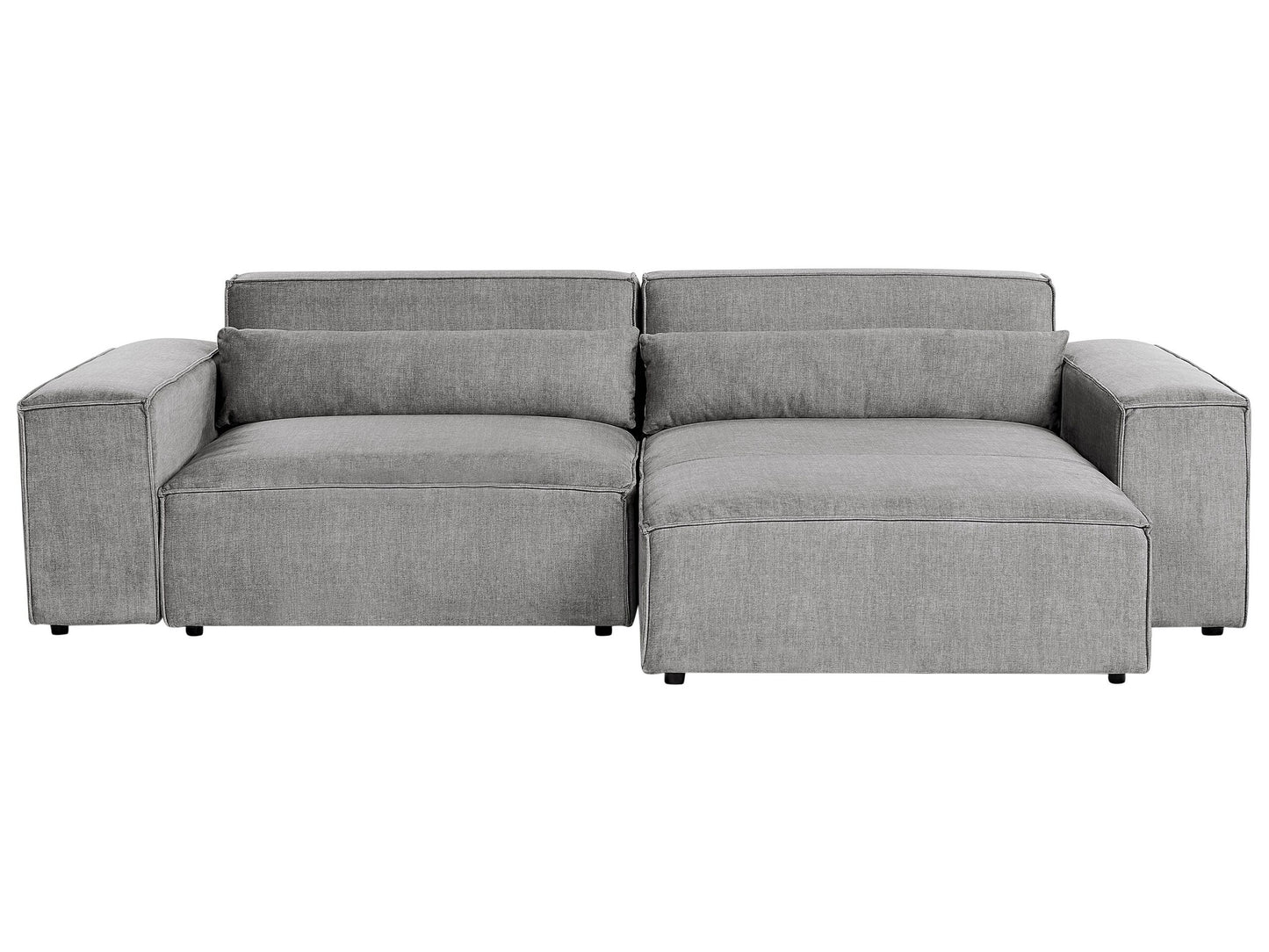 2-Sitzer Ecksofa grau linksseitig HELLNAR