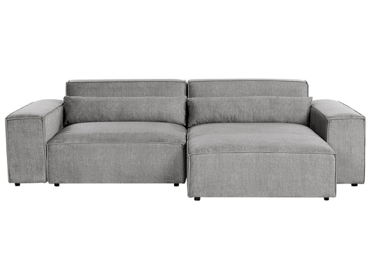 2-Sitzer Ecksofa grau linksseitig HELLNAR