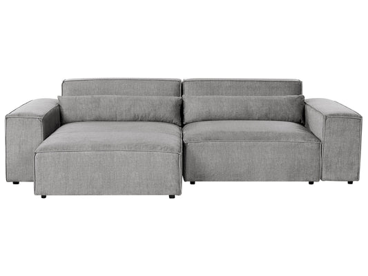 2-Sitzer Ecksofa grau rechtsseitig HELLNAR