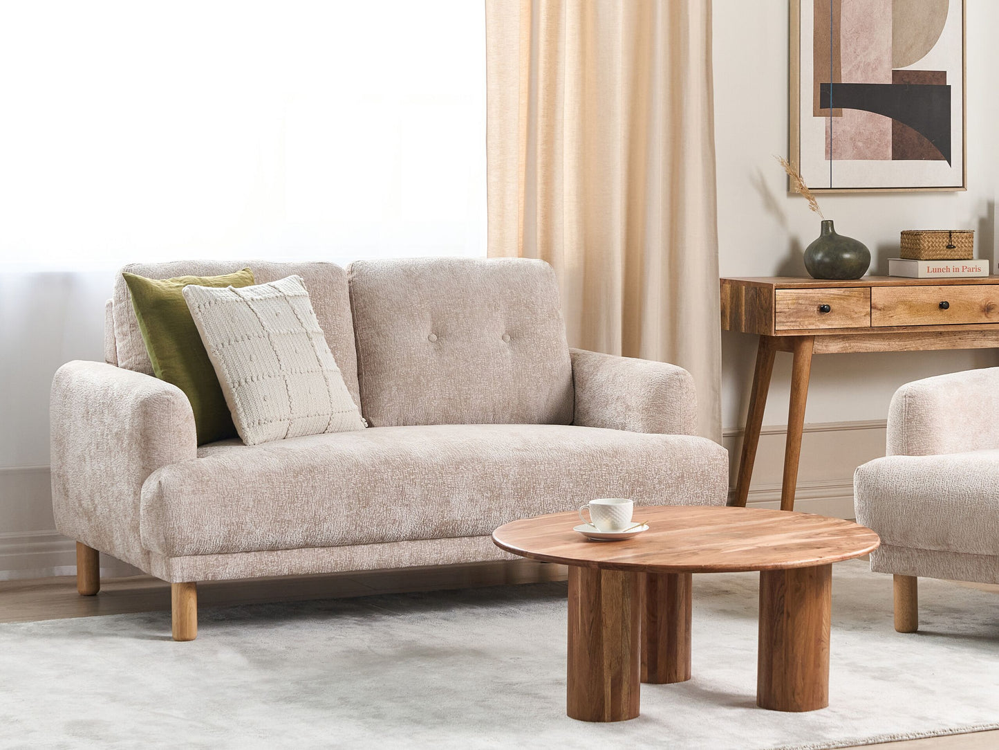 2-Sitzer Sofa Bouclé beige TUVE