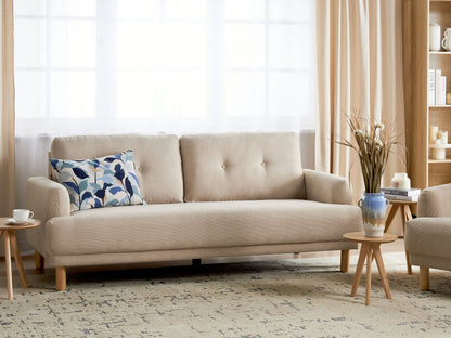 3-Sitzer Sofa Cord beige TUVE