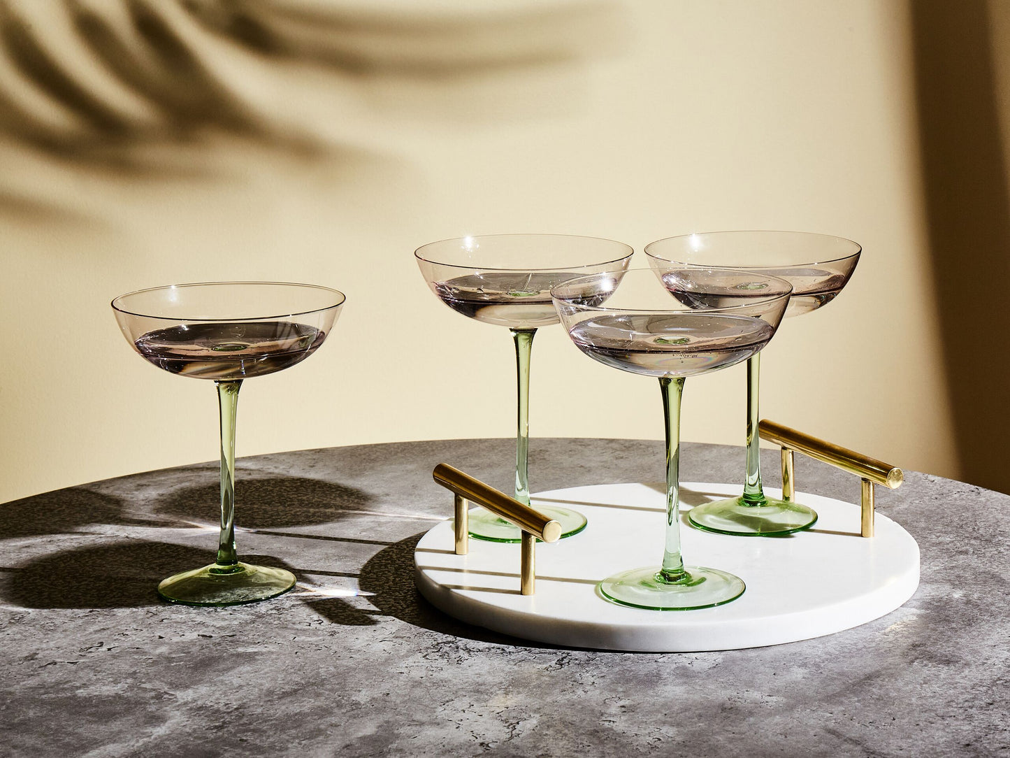 Martini Gläser im 4er Set DIOPSIDE 250 ml Rosa