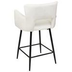 Set mit 2 Barstühlen SANILAC Samtstoff Creme