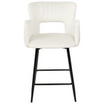 Set mit 2 Barstühlen SANILAC Samtstoff Creme