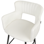 Set mit 2 Barstühlen SANILAC Samtstoff Creme