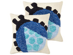 Baumwollkissen mit Marienkäfer-Motiv 45 x 45 cm 2er-Set mehrfarbig LADYBIRD