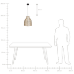 Hängelampe KELAKAS Geflecht Naturfarben