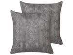 Dekokissen 2er Set CONSTYLIS Baumwolle 45 x 45 cm Dunkelgrau Ohne Muster