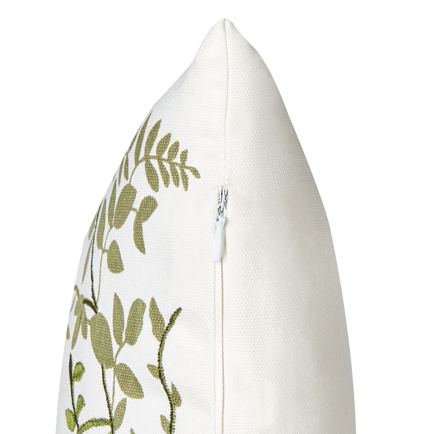 Dekokissen 2er Set ZALEYA Baumwolle 30 x 50 cm Weiss Blumenmuster