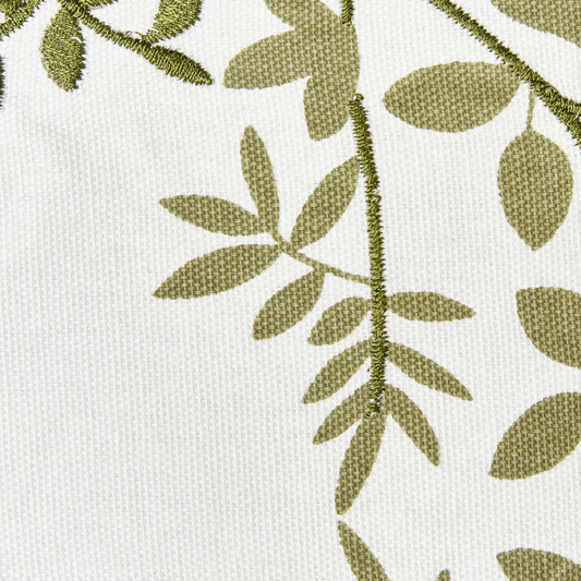 Dekokissen 2er Set ZALEYA Baumwolle 30 x 50 cm Weiss Blumenmuster