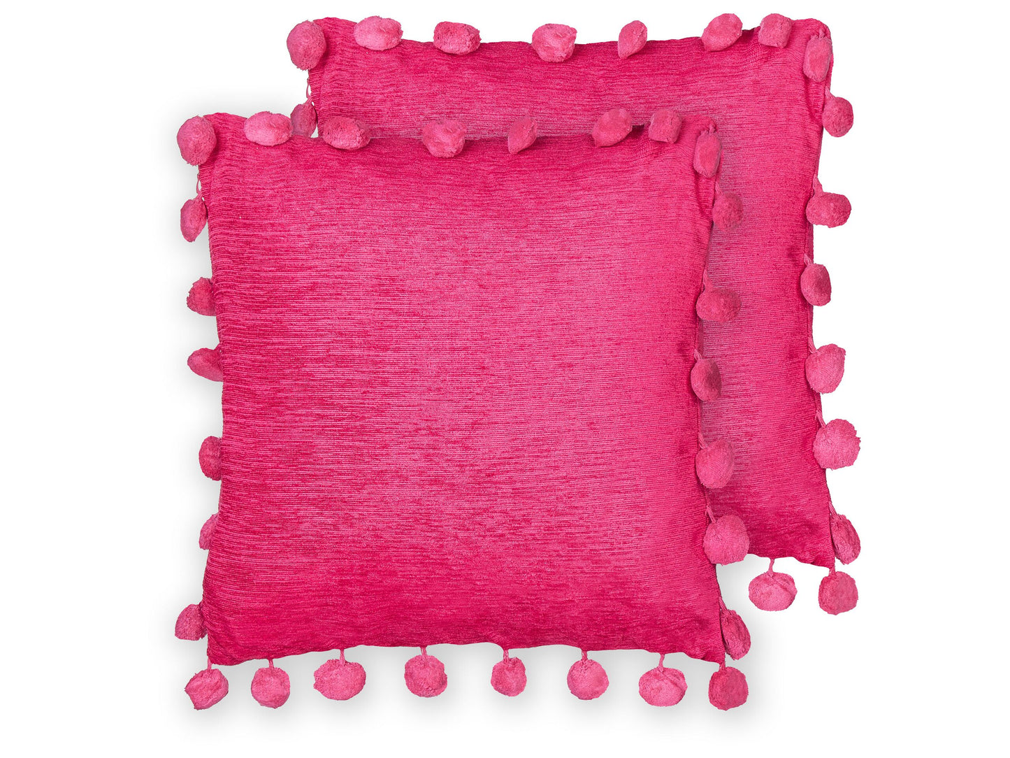 Dekokissen 2er Set JASMINE 45 x 45 cm Fuchsia Ohne Muster