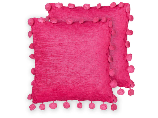 Dekokissen 2er Set JASMINE 45 x 45 cm Fuchsia Ohne Muster