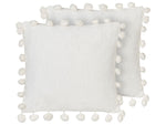 Dekokissen 2er Set JASMINE 45 x 45 cm Weiss Ohne Muster